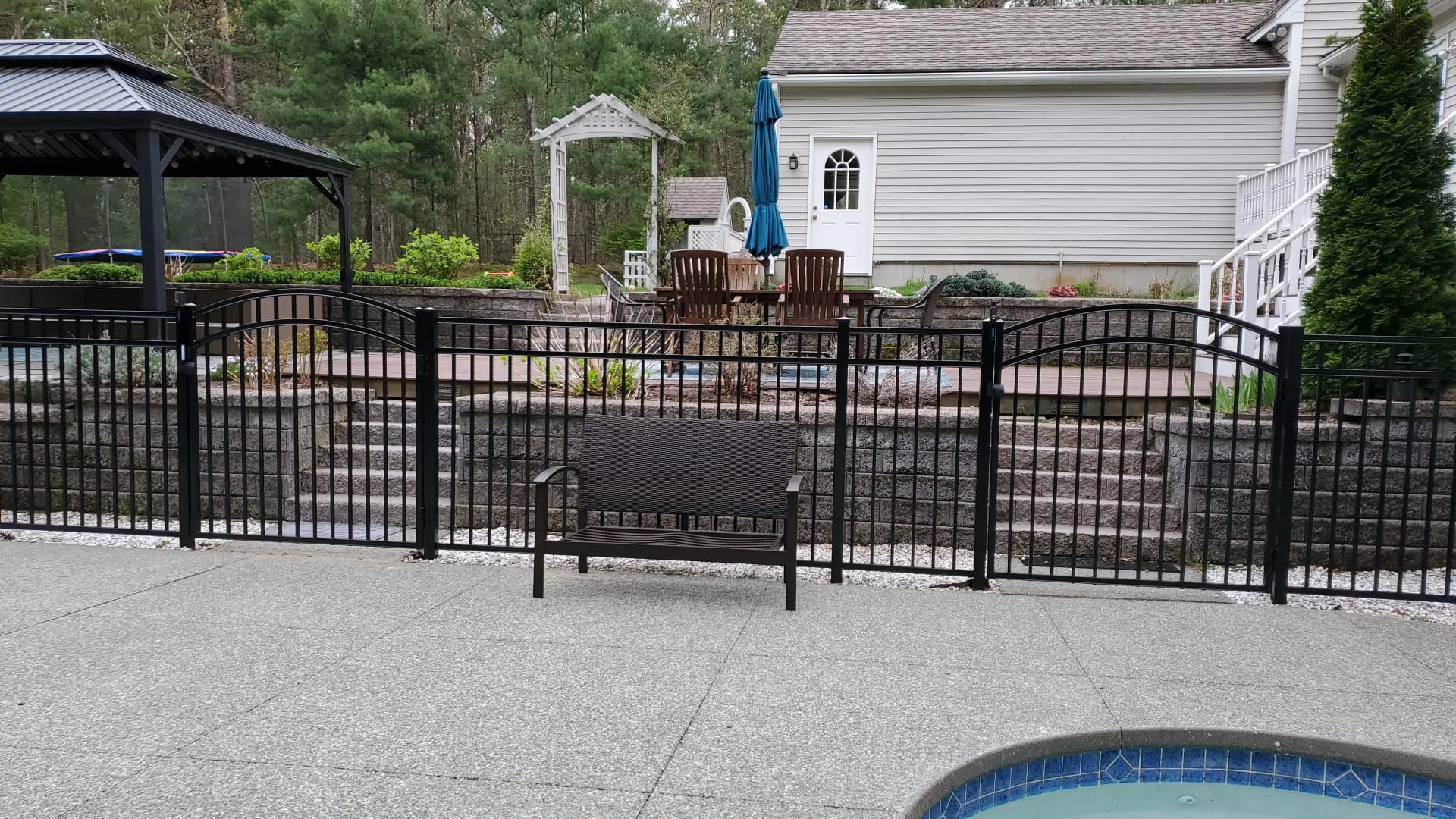 Ornamental aluminum fence installed by Friends and Fence